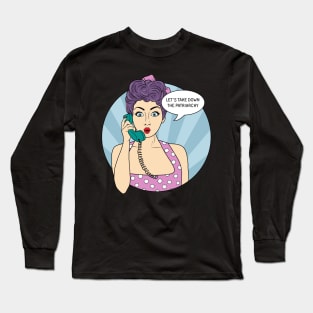 Smash the Patriarchy - Pop art Long Sleeve T-Shirt